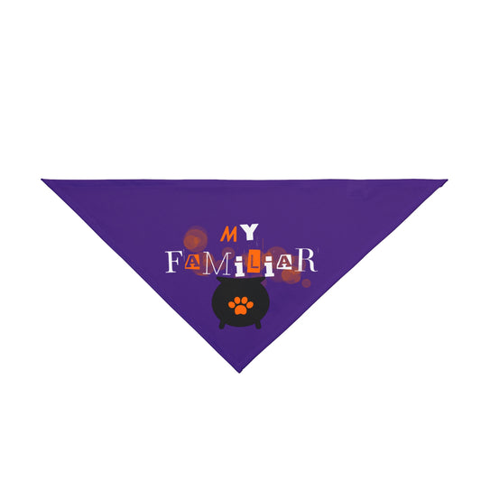 "My Familiar" Matching Pet Bandana 👻 Purple Halloween Costume Accessory