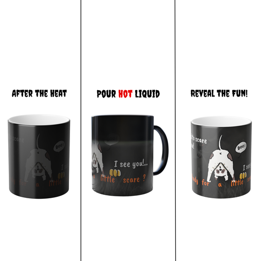 Halloween Magic Cat Mug 🎃 | I See You Boo! Heat Reveal Coffee Cup, 11oz