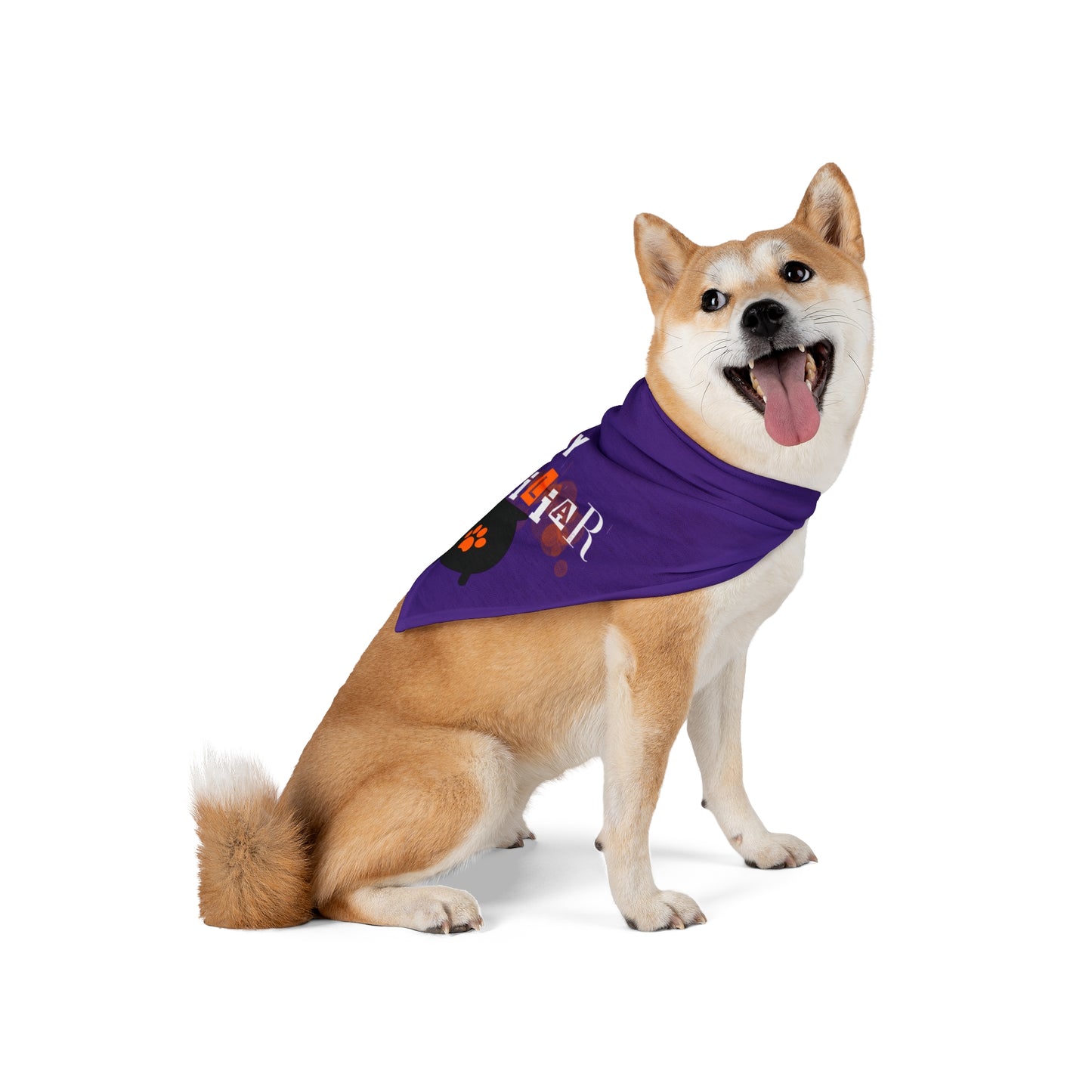 "My Familiar" Matching Pet Bandana 👻 Purple Halloween Costume Accessory