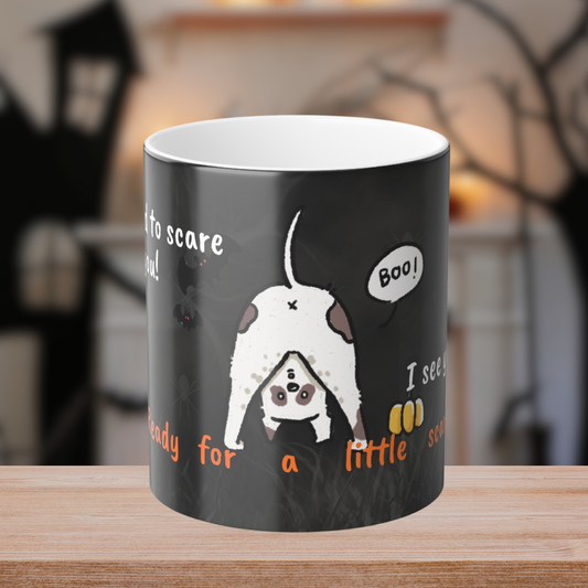 Halloween Magic Cat Mug 🎃 | I See You Boo! Heat Reveal Coffee Cup, 11oz